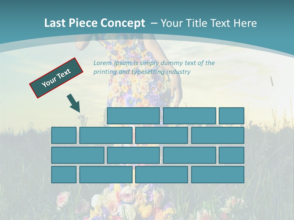 Standing Freedom Meadow PowerPoint Template