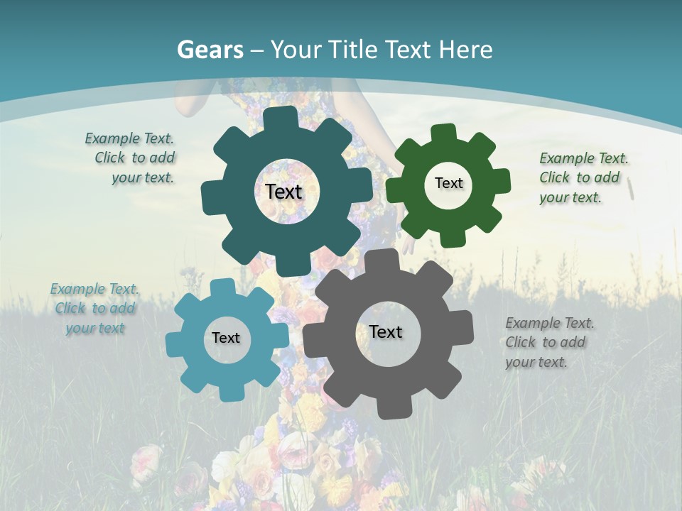 Standing Freedom Meadow PowerPoint Template