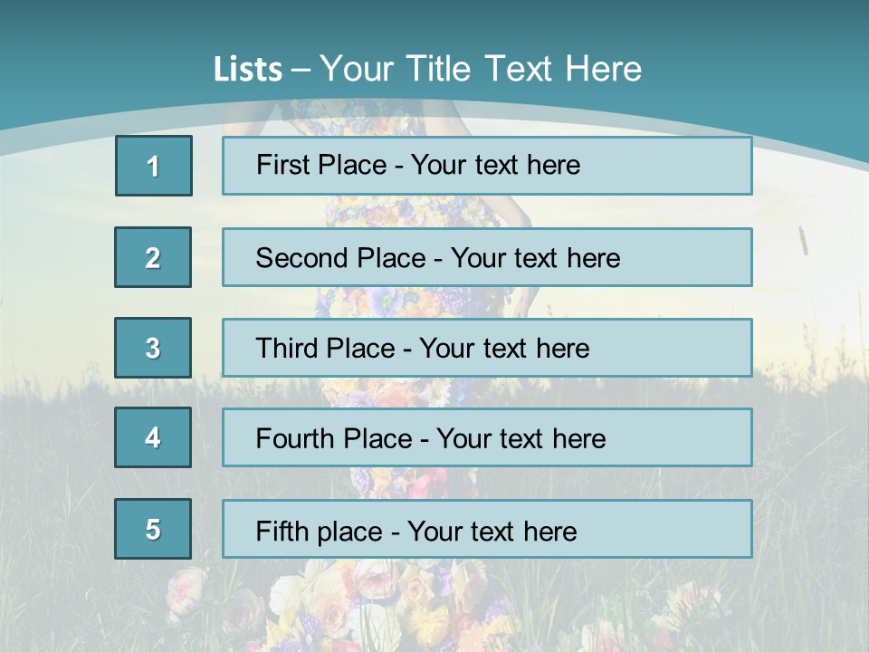 Standing Freedom Meadow PowerPoint Template