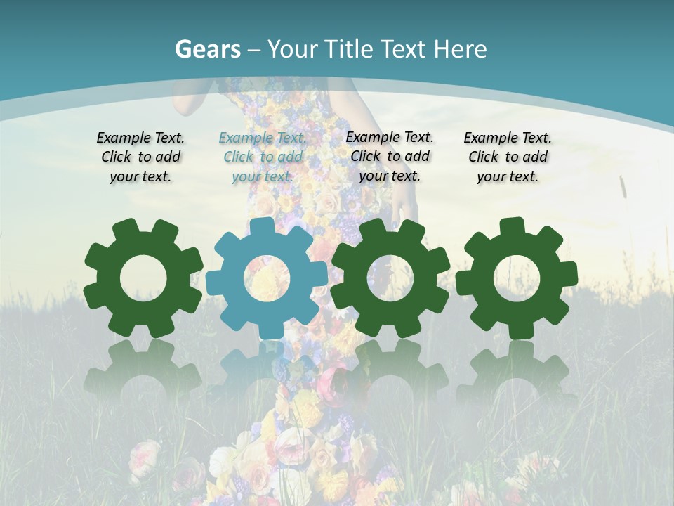 Standing Freedom Meadow PowerPoint Template