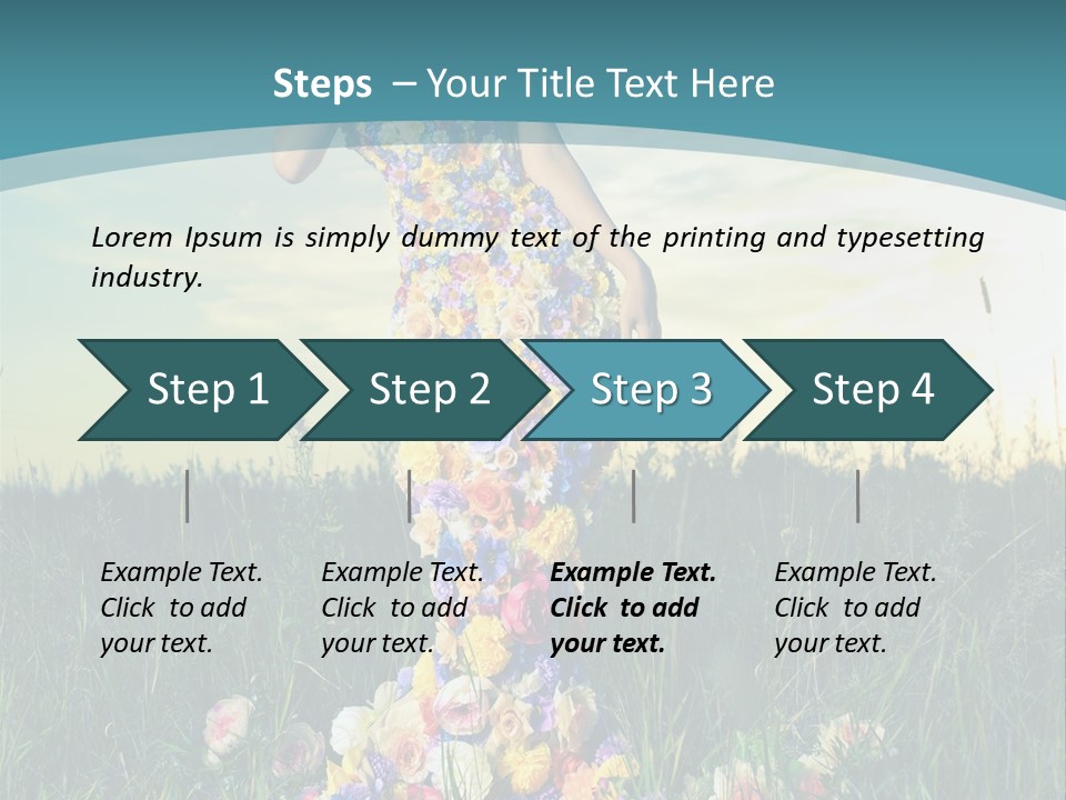 Standing Freedom Meadow PowerPoint Template