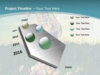 Standing Freedom Meadow PowerPoint Template