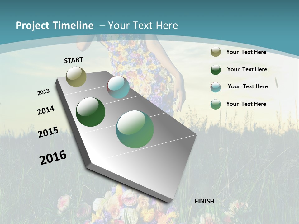 Standing Freedom Meadow PowerPoint Template
