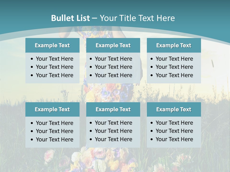 Standing Freedom Meadow PowerPoint Template