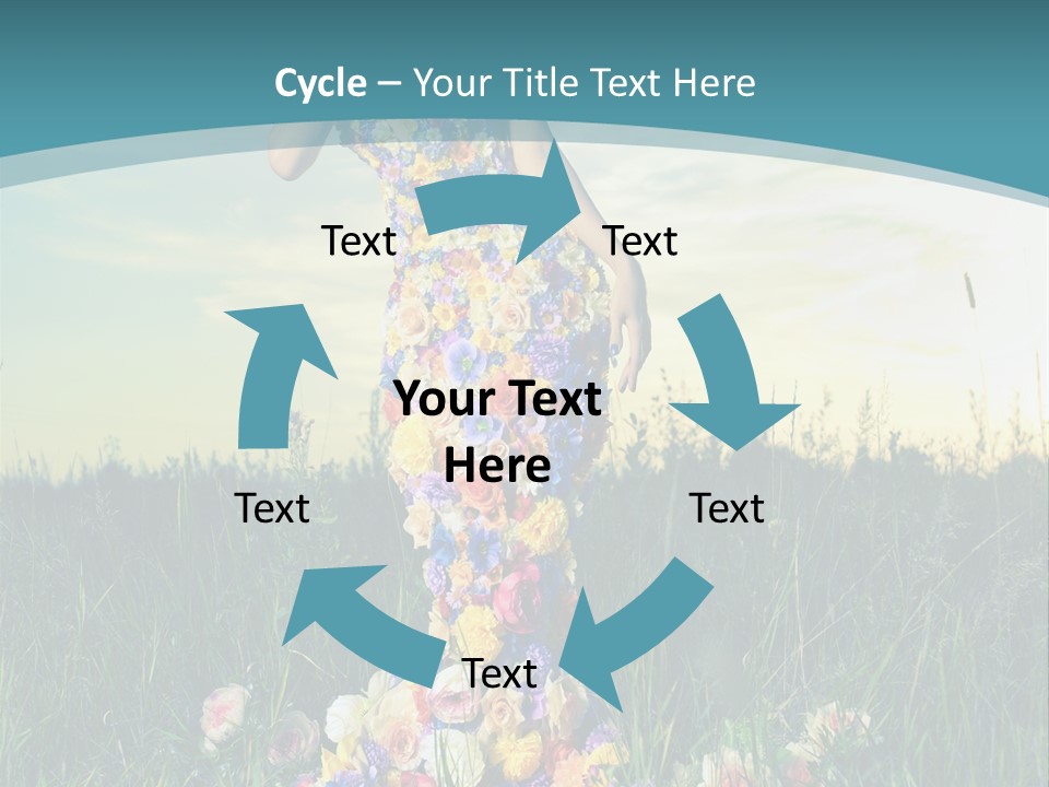 Standing Freedom Meadow PowerPoint Template