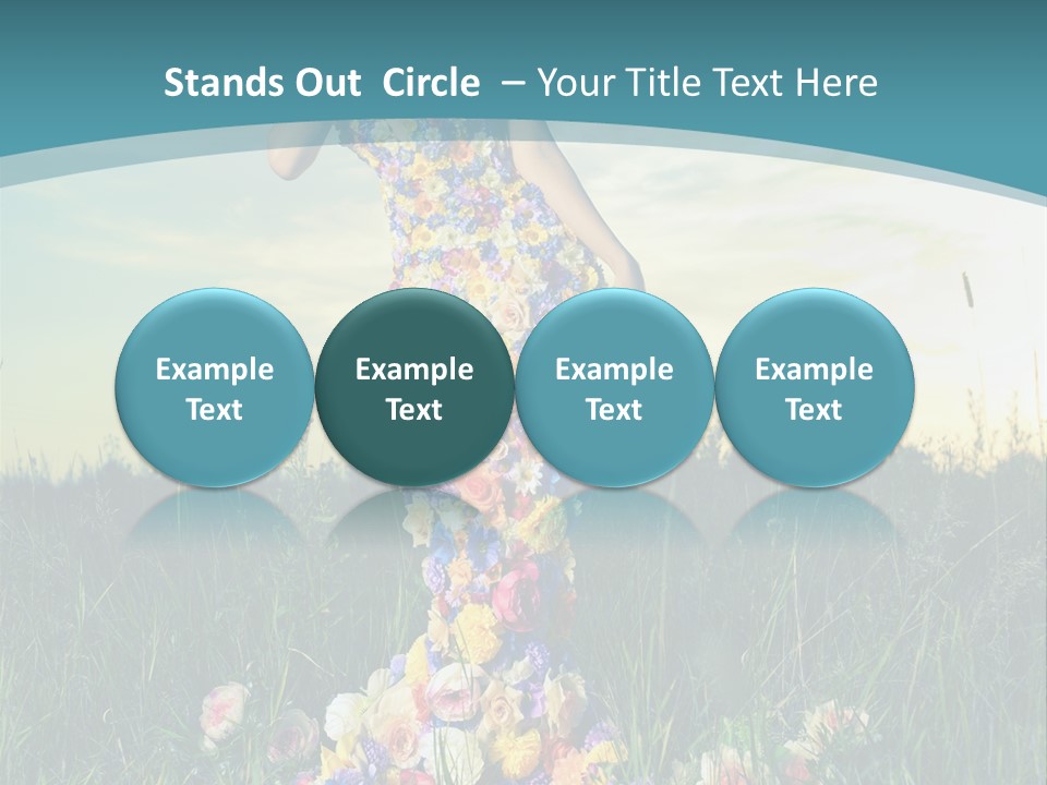 Standing Freedom Meadow PowerPoint Template