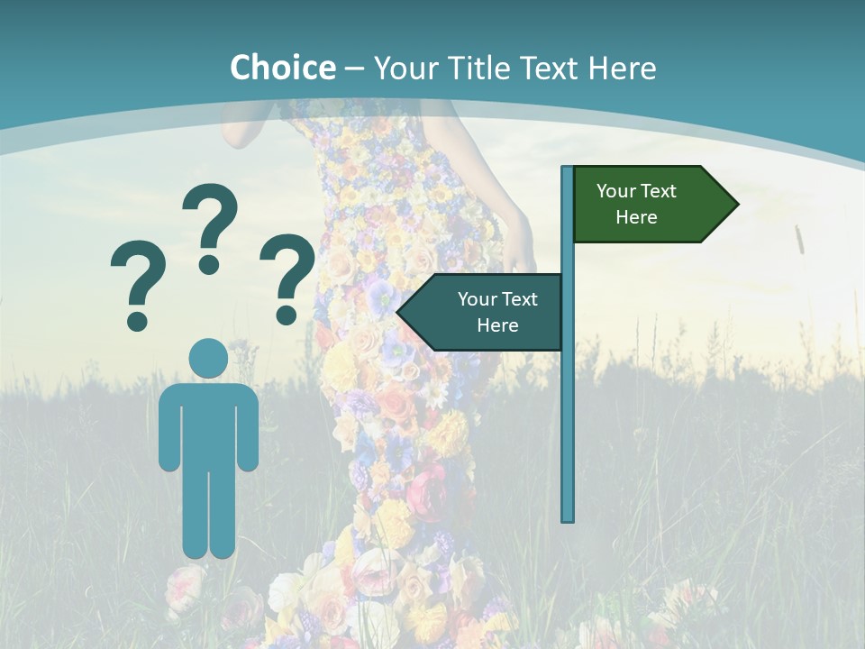 Standing Freedom Meadow PowerPoint Template