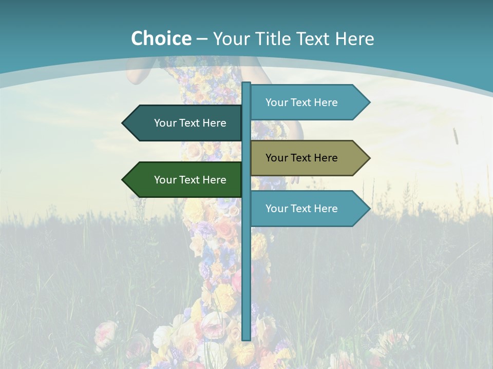 Standing Freedom Meadow PowerPoint Template