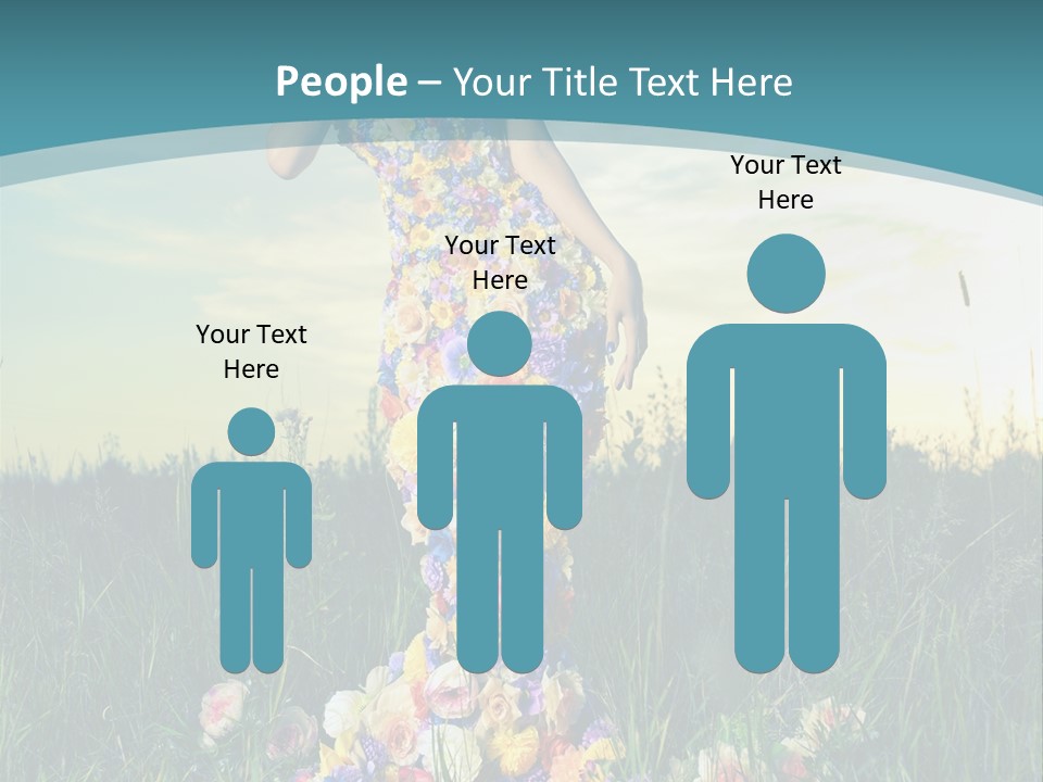 Standing Freedom Meadow PowerPoint Template