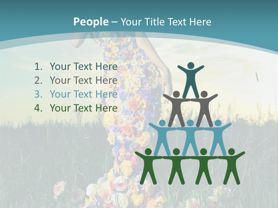 Standing Freedom Meadow PowerPoint Template
