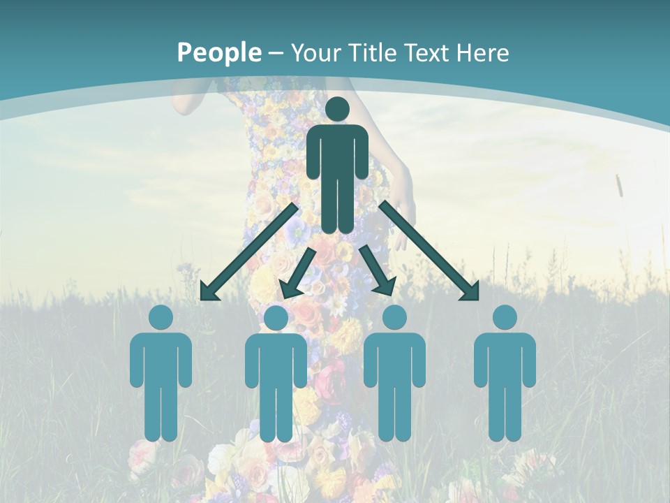 Standing Freedom Meadow PowerPoint Template