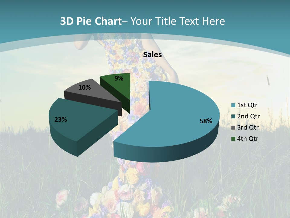 Standing Freedom Meadow PowerPoint Template
