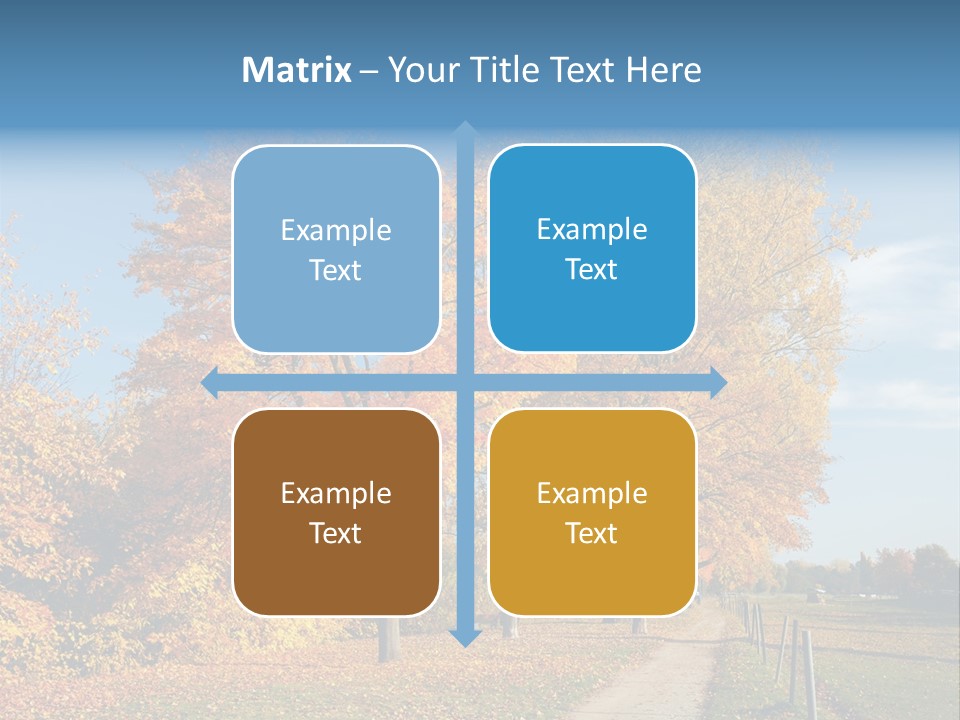 Foliage Sunlight Golden PowerPoint Template