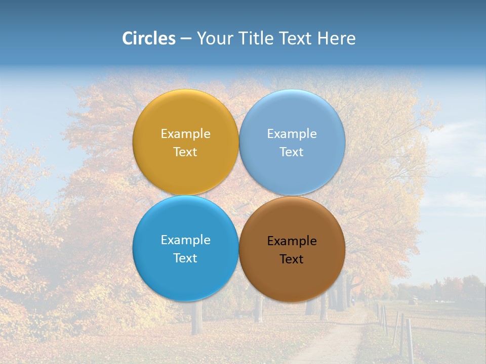 Foliage Sunlight Golden PowerPoint Template