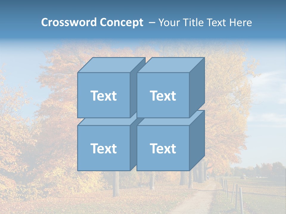 Foliage Sunlight Golden PowerPoint Template