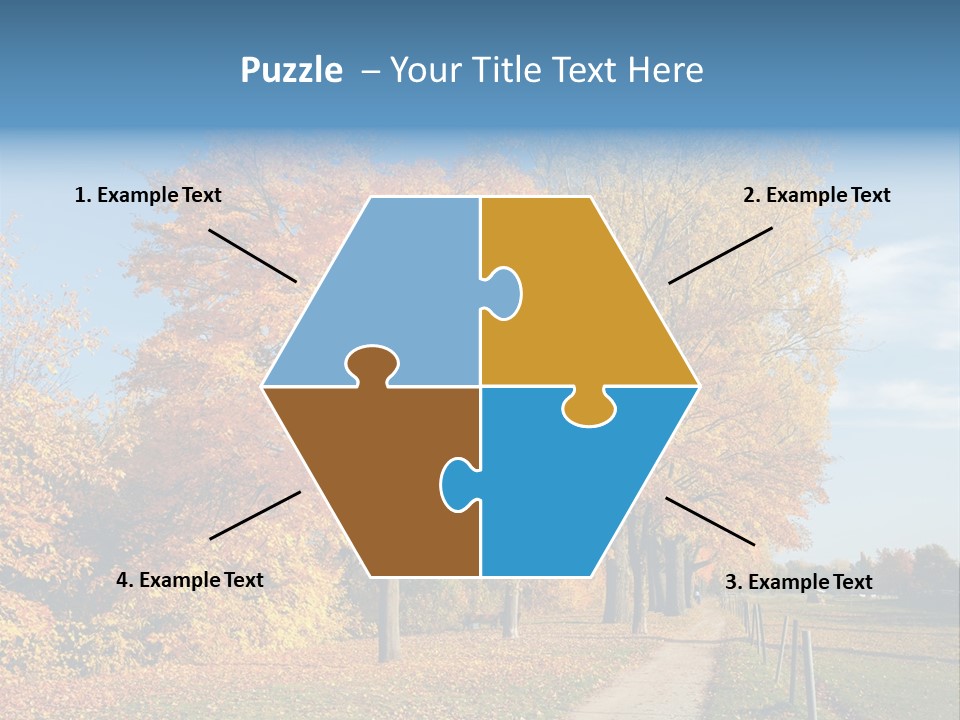 Foliage Sunlight Golden PowerPoint Template