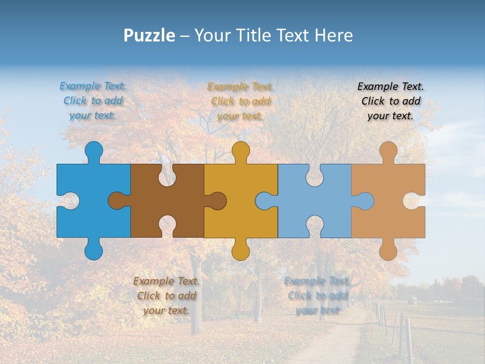 Foliage Sunlight Golden PowerPoint Template