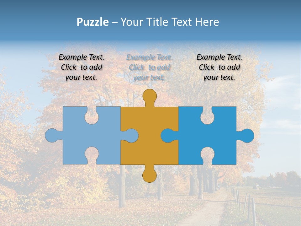 Foliage Sunlight Golden PowerPoint Template