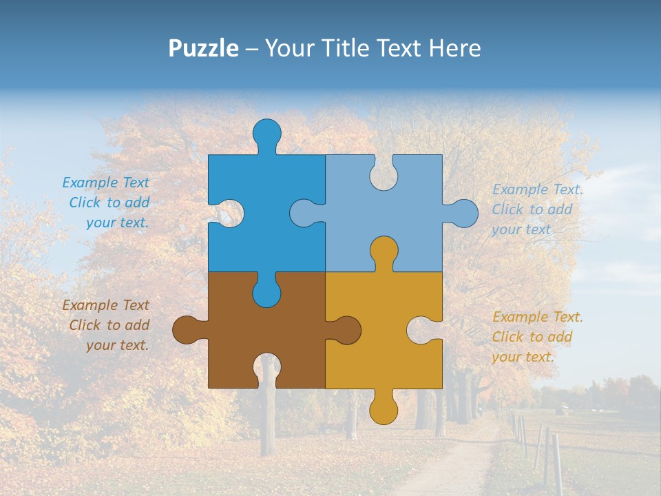 Foliage Sunlight Golden PowerPoint Template