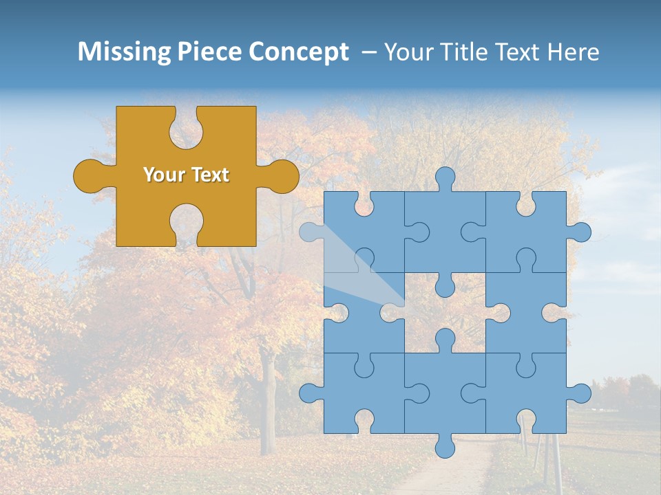 Foliage Sunlight Golden PowerPoint Template