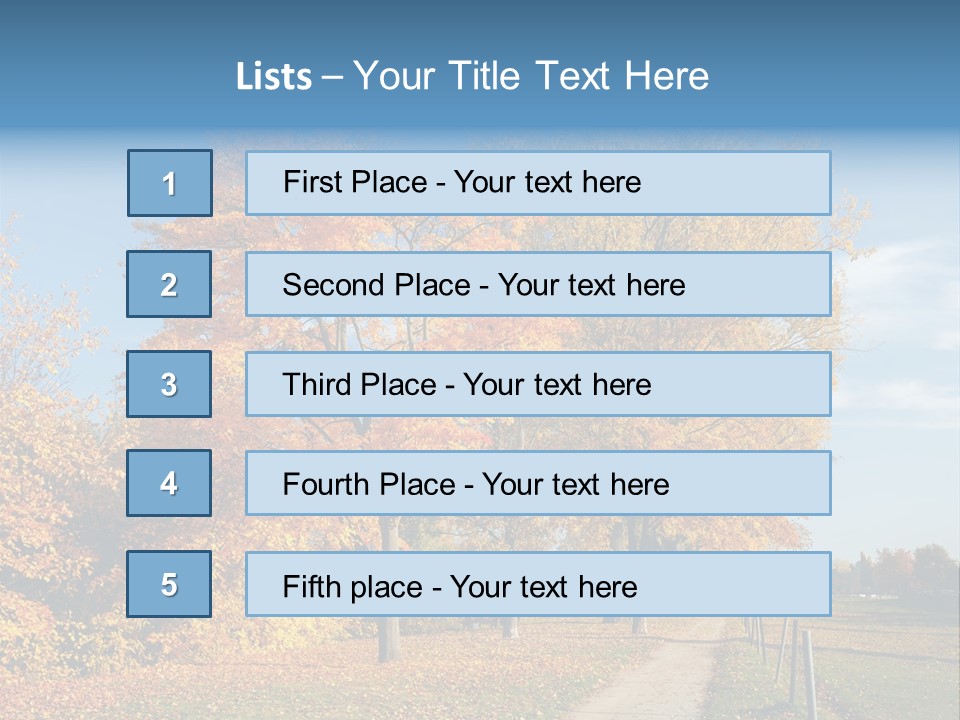 Foliage Sunlight Golden PowerPoint Template