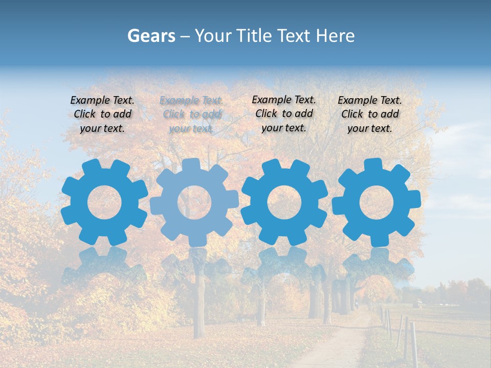 Foliage Sunlight Golden PowerPoint Template