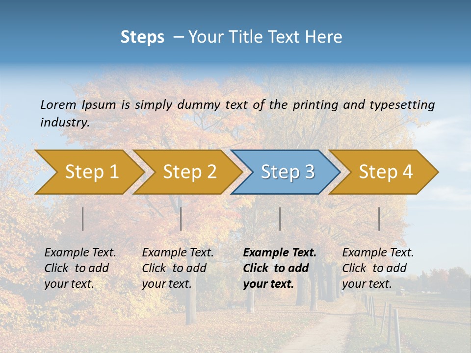 Foliage Sunlight Golden PowerPoint Template