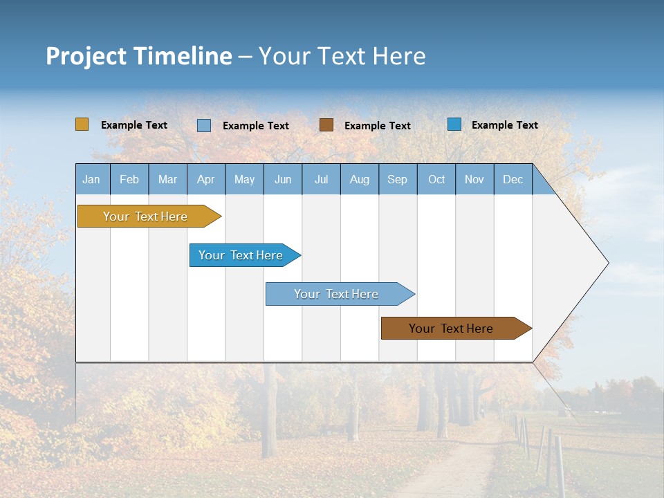 Foliage Sunlight Golden PowerPoint Template