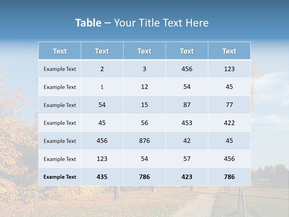 Foliage Sunlight Golden PowerPoint Template