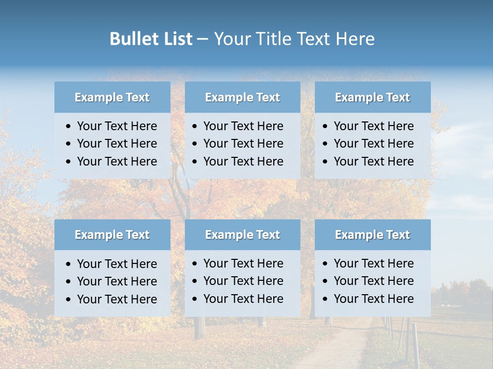 Foliage Sunlight Golden PowerPoint Template