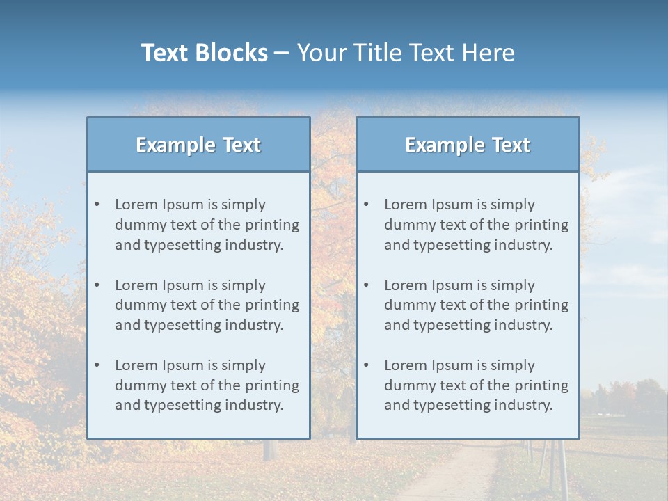 Foliage Sunlight Golden PowerPoint Template