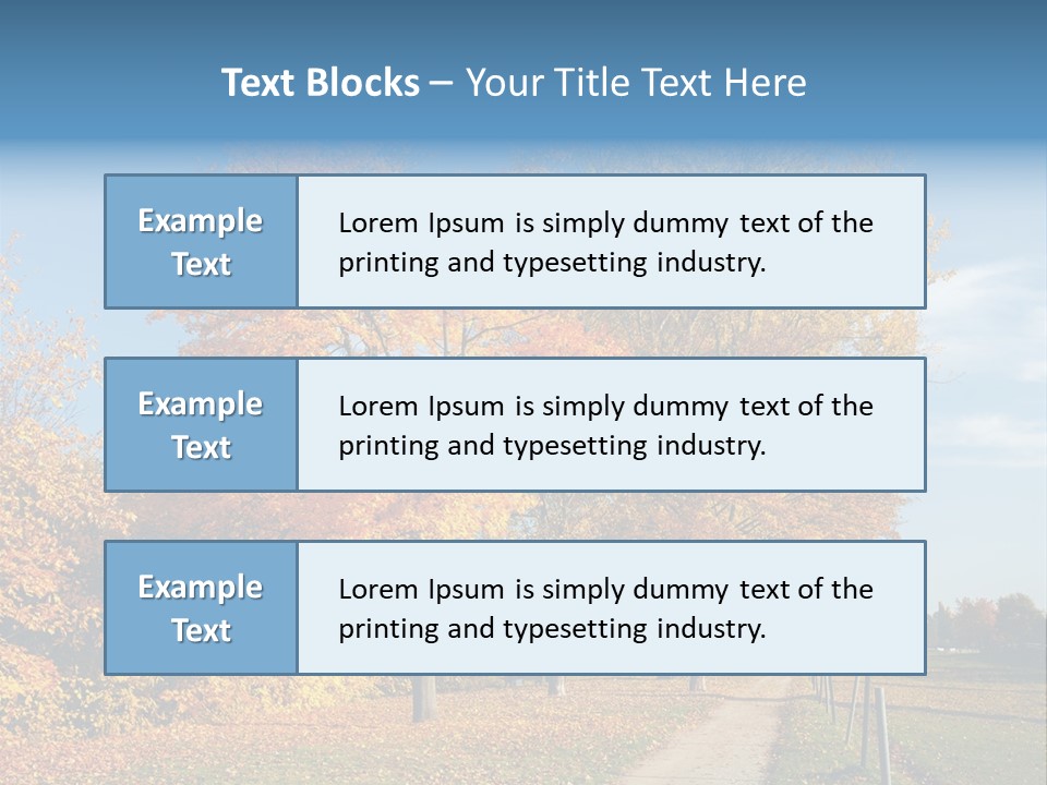 Foliage Sunlight Golden PowerPoint Template