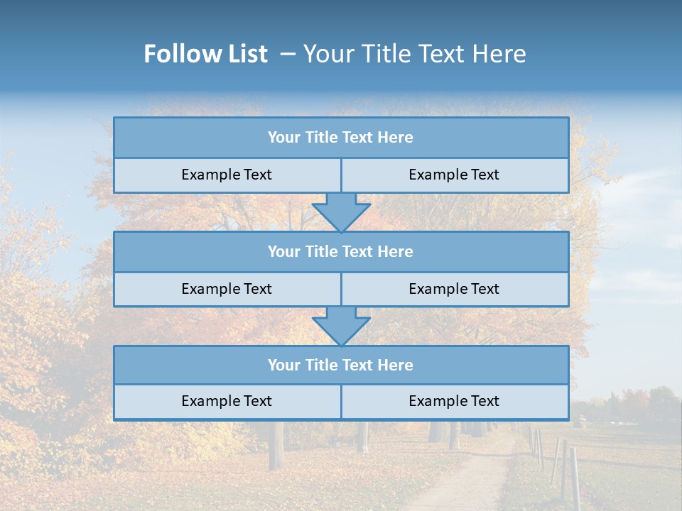 Foliage Sunlight Golden PowerPoint Template
