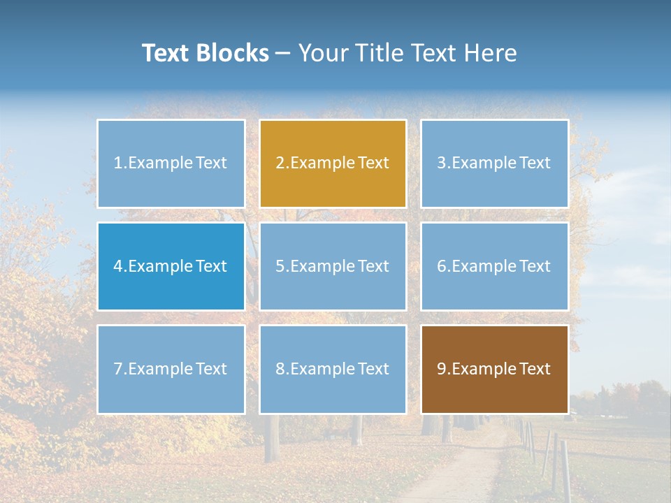 Foliage Sunlight Golden PowerPoint Template