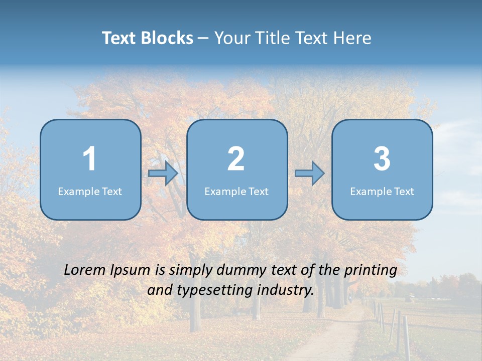 Foliage Sunlight Golden PowerPoint Template