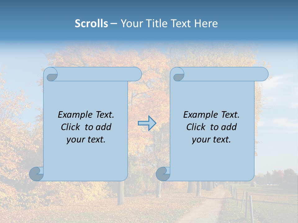 Foliage Sunlight Golden PowerPoint Template