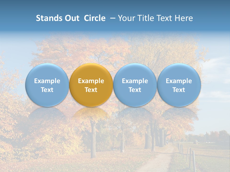 Foliage Sunlight Golden PowerPoint Template