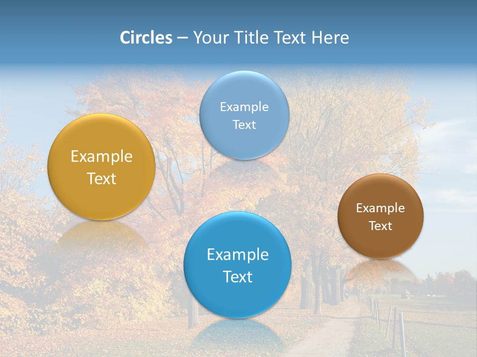 Foliage Sunlight Golden PowerPoint Template