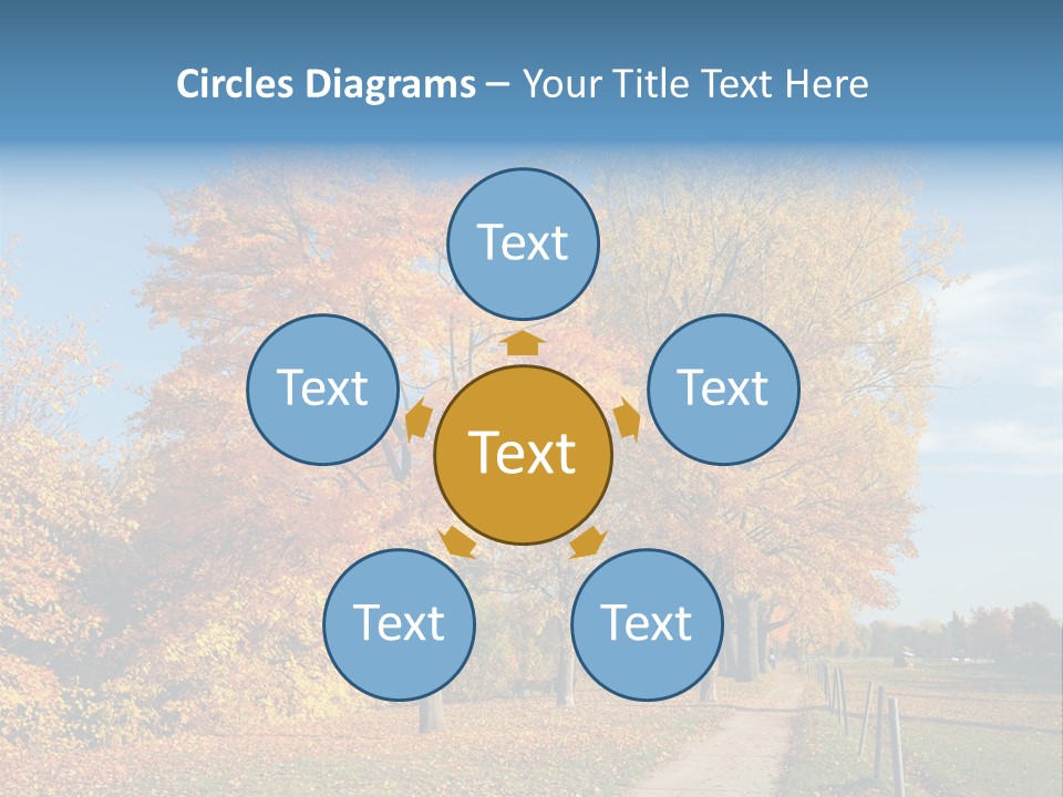 Foliage Sunlight Golden PowerPoint Template