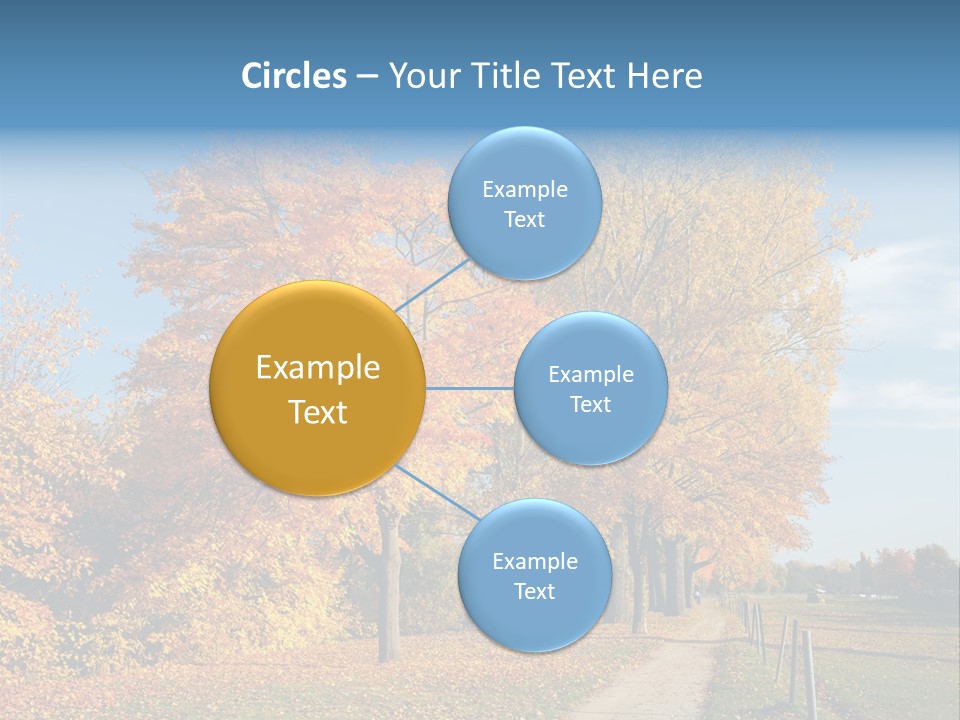 Foliage Sunlight Golden PowerPoint Template