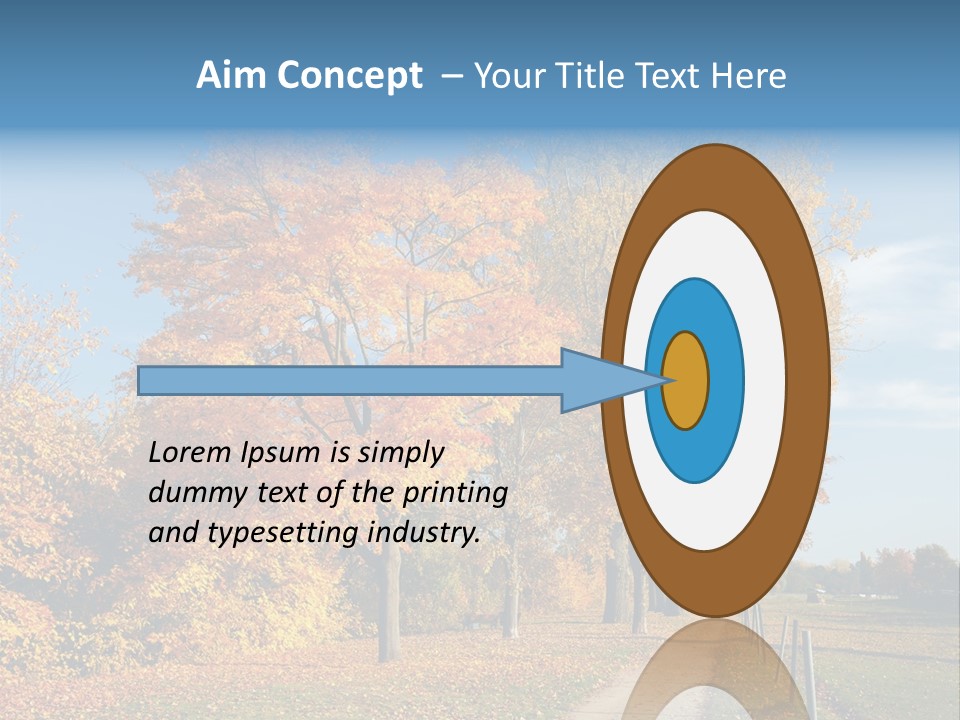 Foliage Sunlight Golden PowerPoint Template