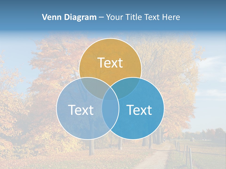 Foliage Sunlight Golden PowerPoint Template