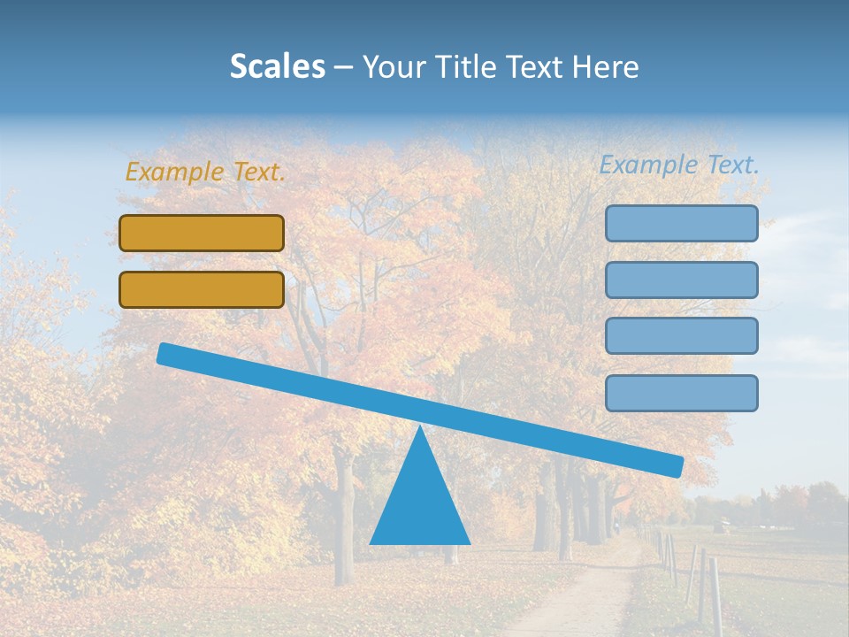 Foliage Sunlight Golden PowerPoint Template