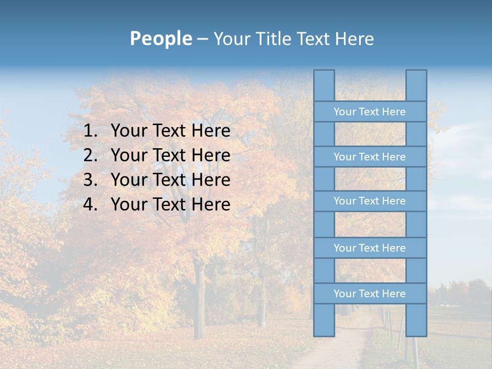 Foliage Sunlight Golden PowerPoint Template