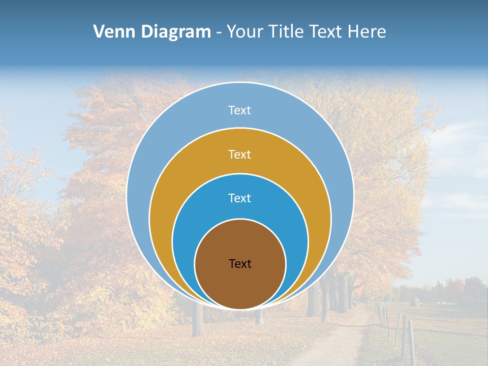 Foliage Sunlight Golden PowerPoint Template