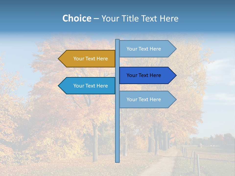 Foliage Sunlight Golden PowerPoint Template