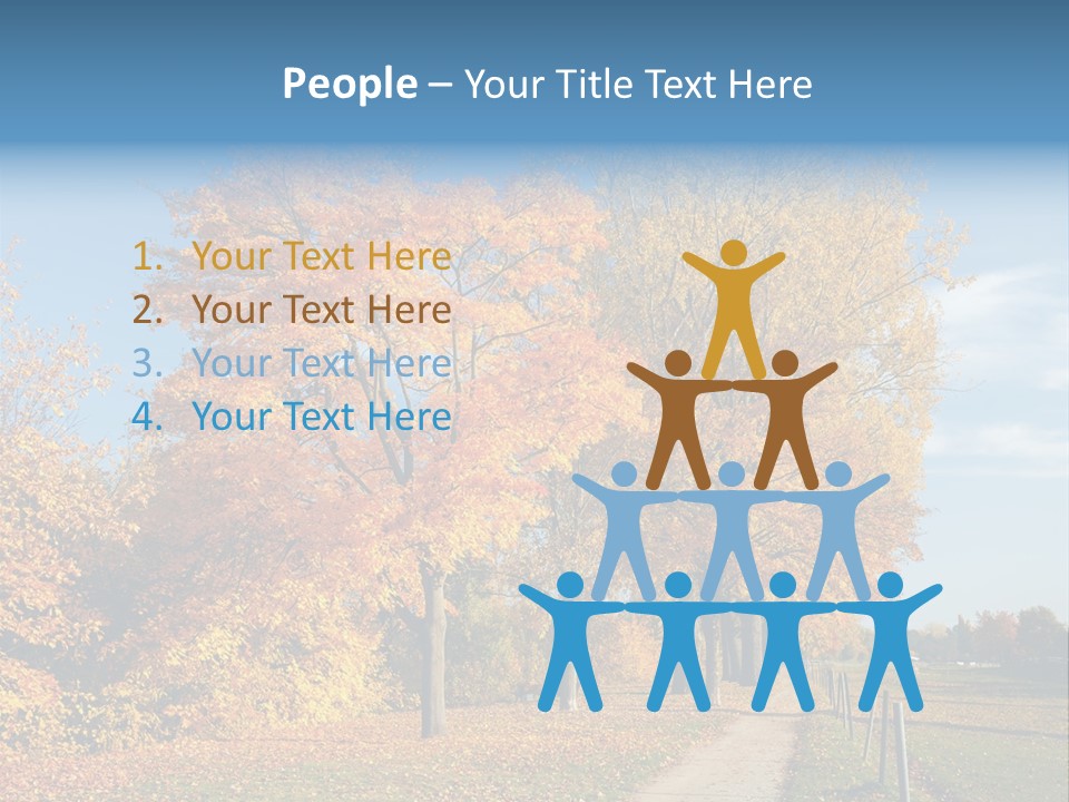 Foliage Sunlight Golden PowerPoint Template