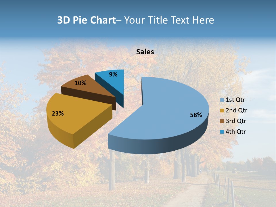 Foliage Sunlight Golden PowerPoint Template