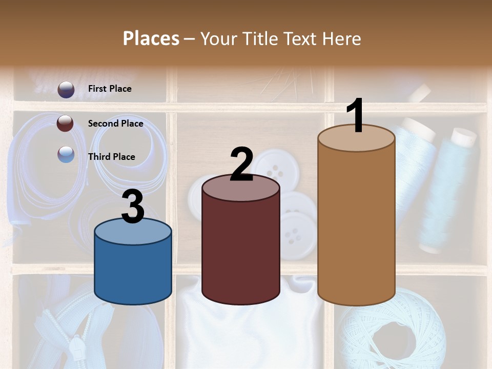 Brown Ribbon Bobbin PowerPoint Template