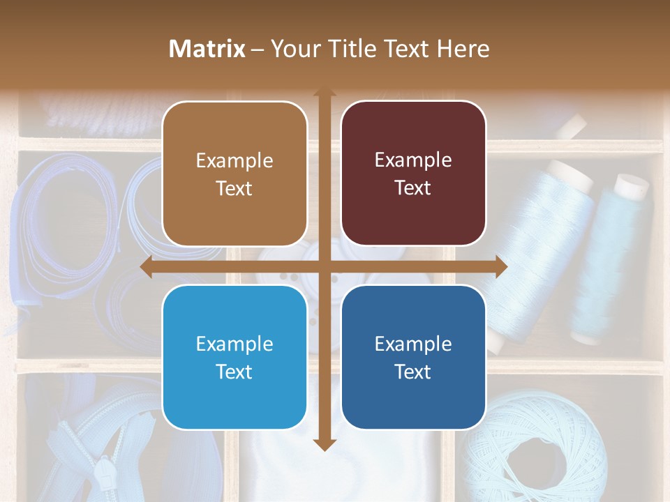 Brown Ribbon Bobbin PowerPoint Template